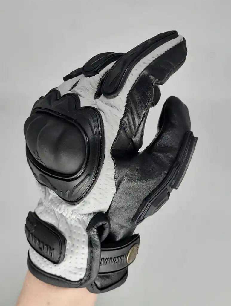 Guantes Para Moto Motociclista Cuero Tipo Esterillado Unisex