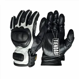 Guantes Para Moto Motociclista Cuero Tipo Esterillado Unisex