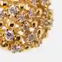 Anillo Esfera Circones Translucidos Dorado Sirene Rose Joyas