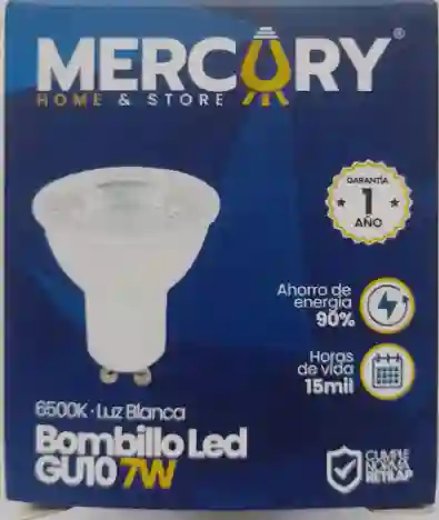 Bombillo Led Gu10 7w Luz Blanca Marca Mercury