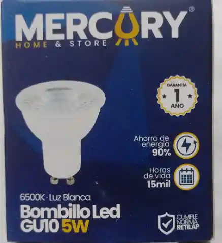 Bombillo Led Gu10 5w - Luz Blanca - Mercury