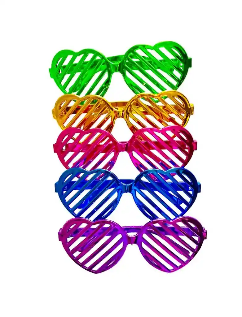 Gafas Metalizadas Colores Surtidos Para Hora Loca, Halloween, Carnaval Ref. Al139