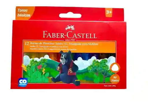 Plastilina Jumbo Xl Triangular X 12 Barras Faber Castell
