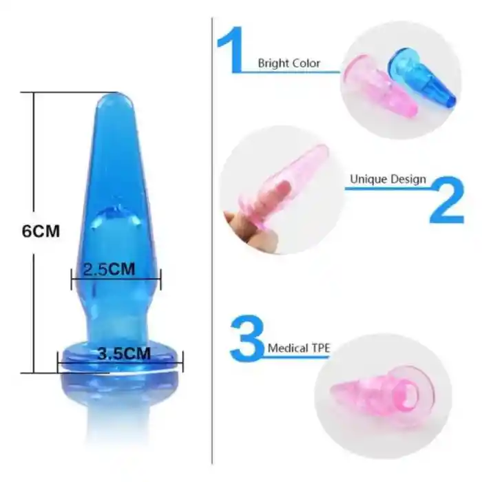 *2 Mini Acostumbrador Anal De Silicona