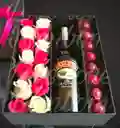 Caja De Amor Baileys Y Bombones Chocolate, Feliz Día, Feliz Cumpleaños, Feliz Aniversario
