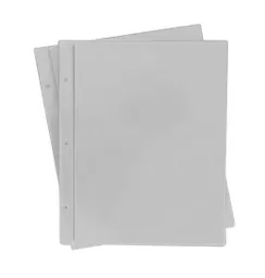 Par De Tapas De 3 Huecos Para Catalogo Carta (3 Tornillos) Blanca