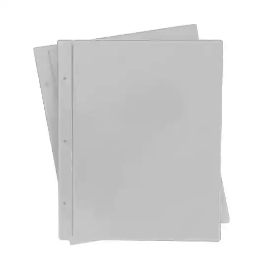 Par De Tapas De 3 Huecos Para Catalogo Carta (3 Tornillos) Blanca