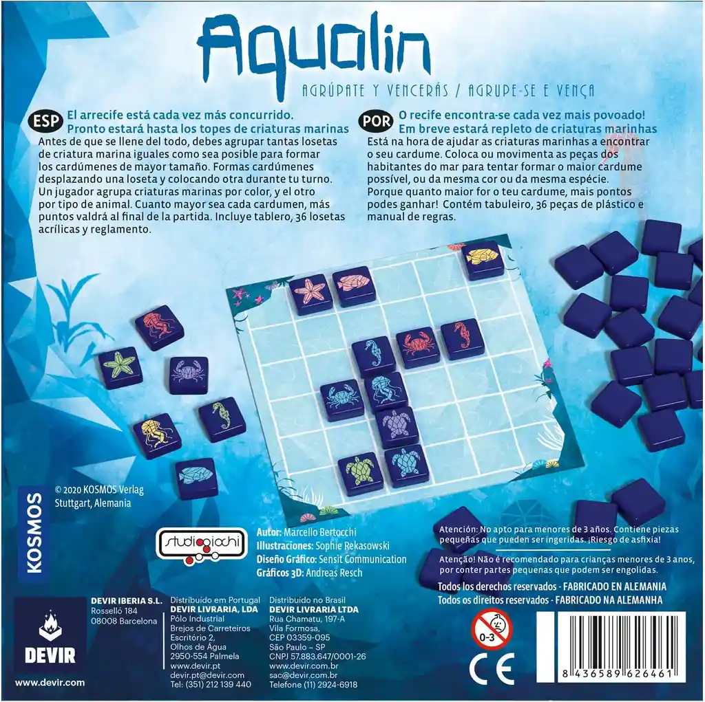 Juego De Mesa Aqualin En Español Original Adultos Niños