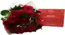 Bouquet Rosas Rojas X 12 Tallos Y Chocolates