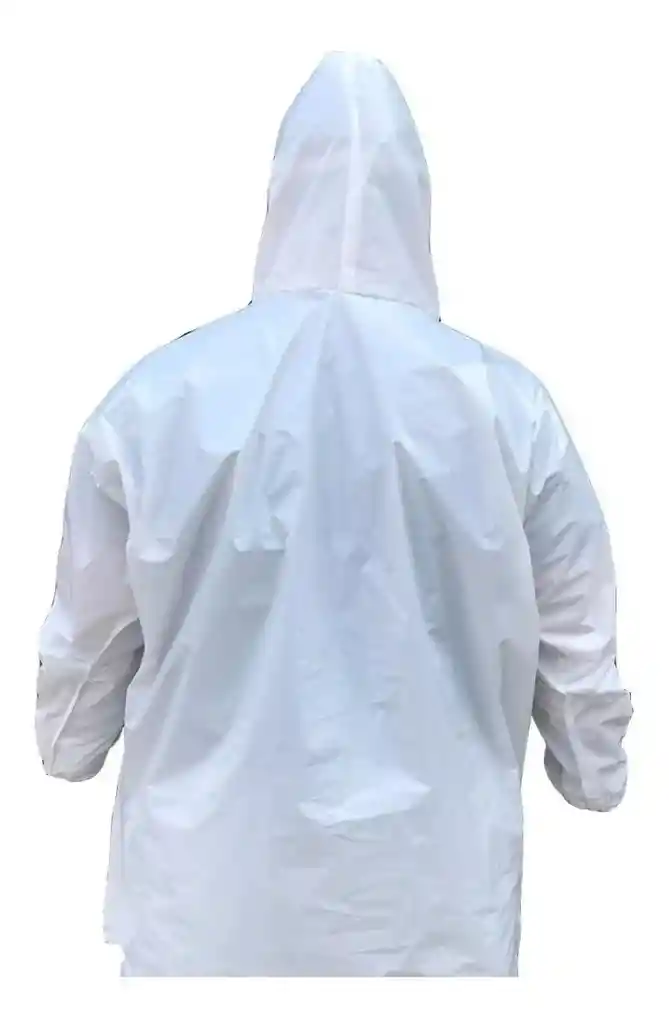 Impermeable Moto Bicicleta Plástico Portable Calibre 2 - Talla: M - Blanco