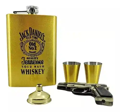 Licorera Whiskera De Lujo Jack Daniels + Encendedor Linterna