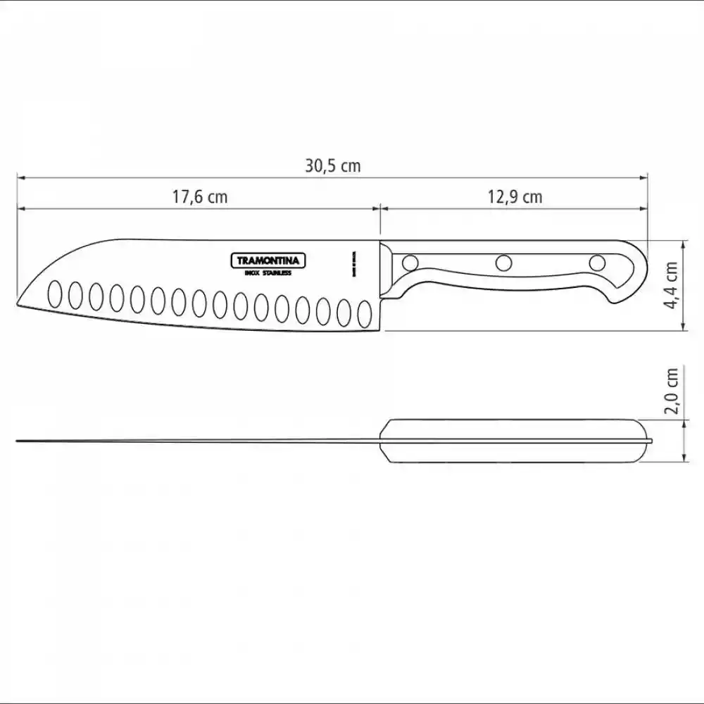 Cuchillo Tramontina 17 Cm Ultracorte