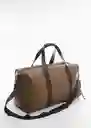 Bolso Weekend Marrón Talla 99 Hombre Mango