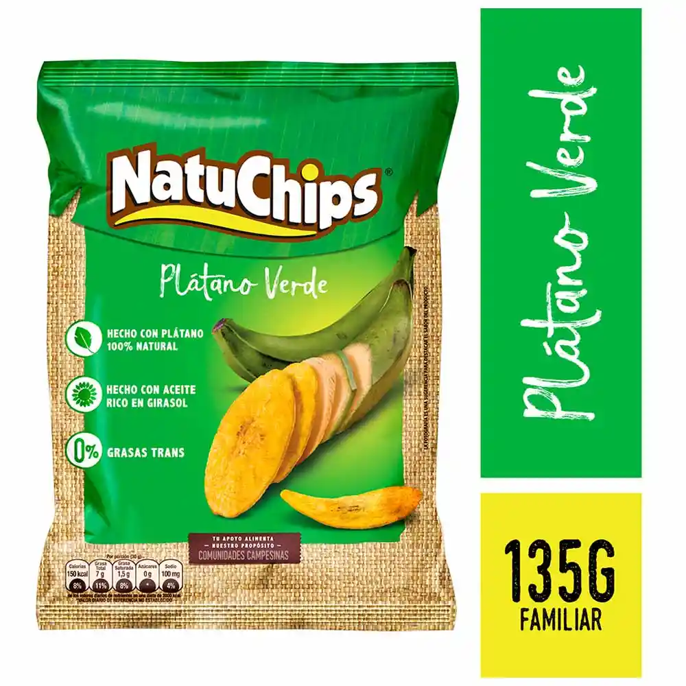 Natuchips Platano Verde 135 Gm