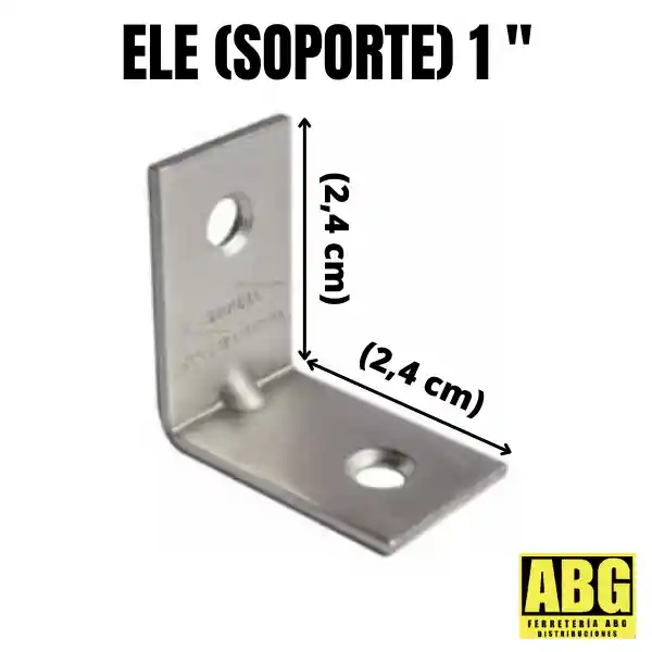 Ele Soporte Metalico 1 '' (2,5 Cm) Cromado