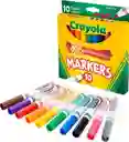 Marcadores Crayola Originales X10 Punta Gruesa Rotuladores Plumones