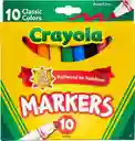 Marcadores Crayola Originales X10 Punta Gruesa Rotuladores Plumones