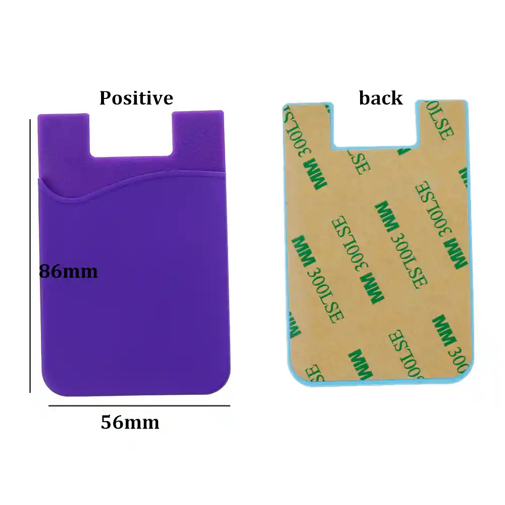 Tarjetero De Silicona Adhesivo - Color Negro