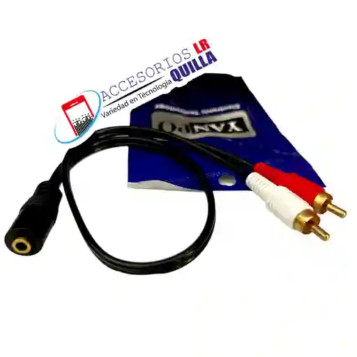 Cable Adaptador 2 Plug Rca Macho X 1 Jack 3.5mm Hembra