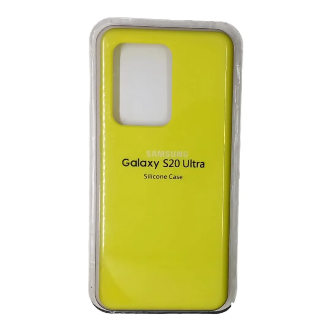 Forro Silicona Case Samsung S20 Ultra Amarillo