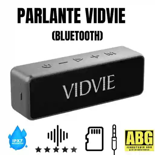 Parlante Vidvie Bluetooth - Resistente Al Agua Ipx7 - Excelente Calidad De Sonido (garantía De 6 Meses)
