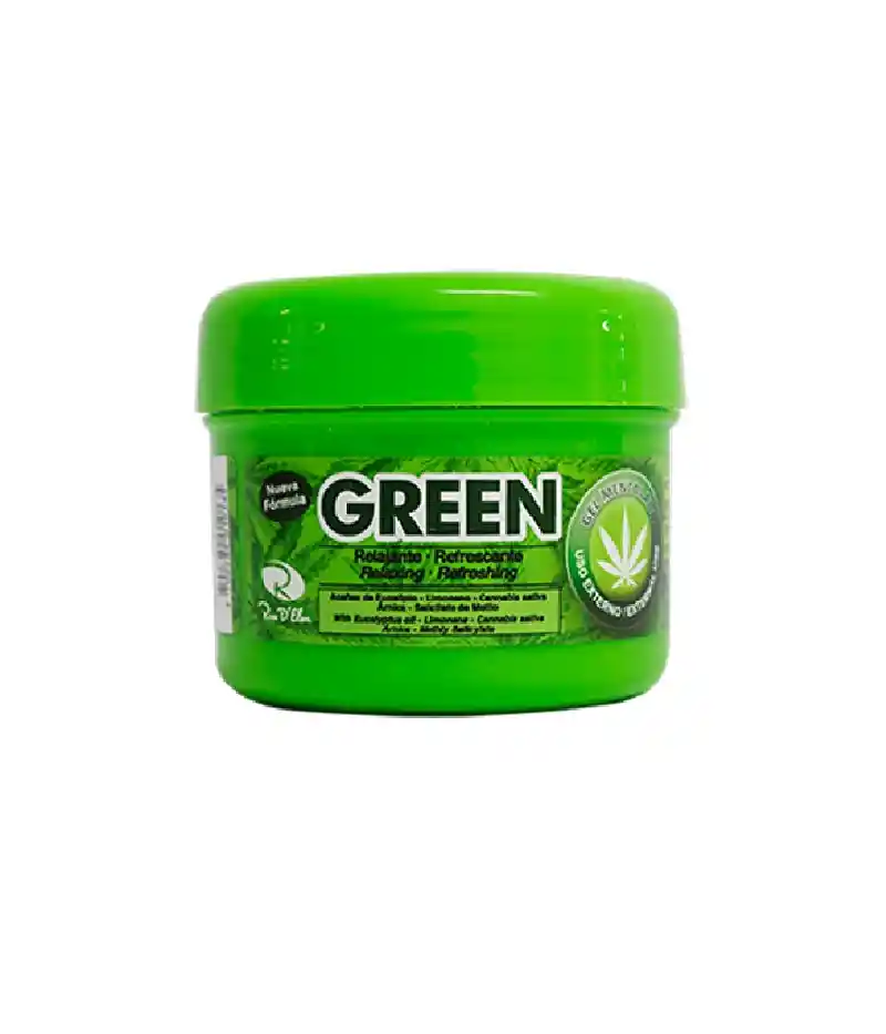 Gel Mentolado Green | 150 G | Tarro | Externo | Ross D Elon