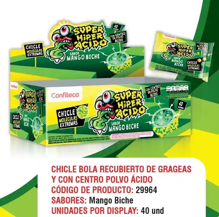 Super Hiper Acido Mango Biche X40unidades