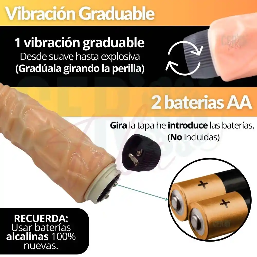 Vibrador + Grosor Consolador Stylish 21 Cm