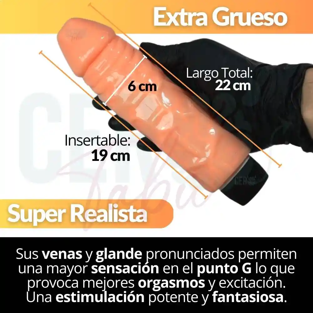 Vibrador + Grosor Consolador Stylish 21 Cm