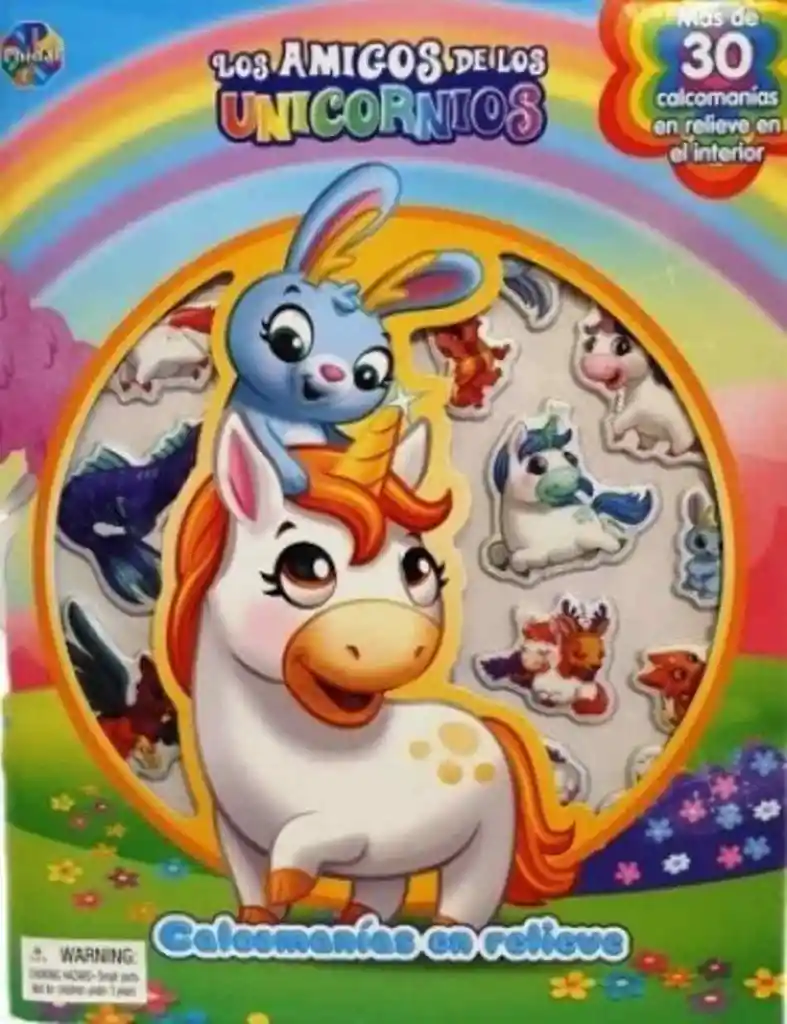 Calcomanías En Relieve Los Amigos De Los Unicornios
