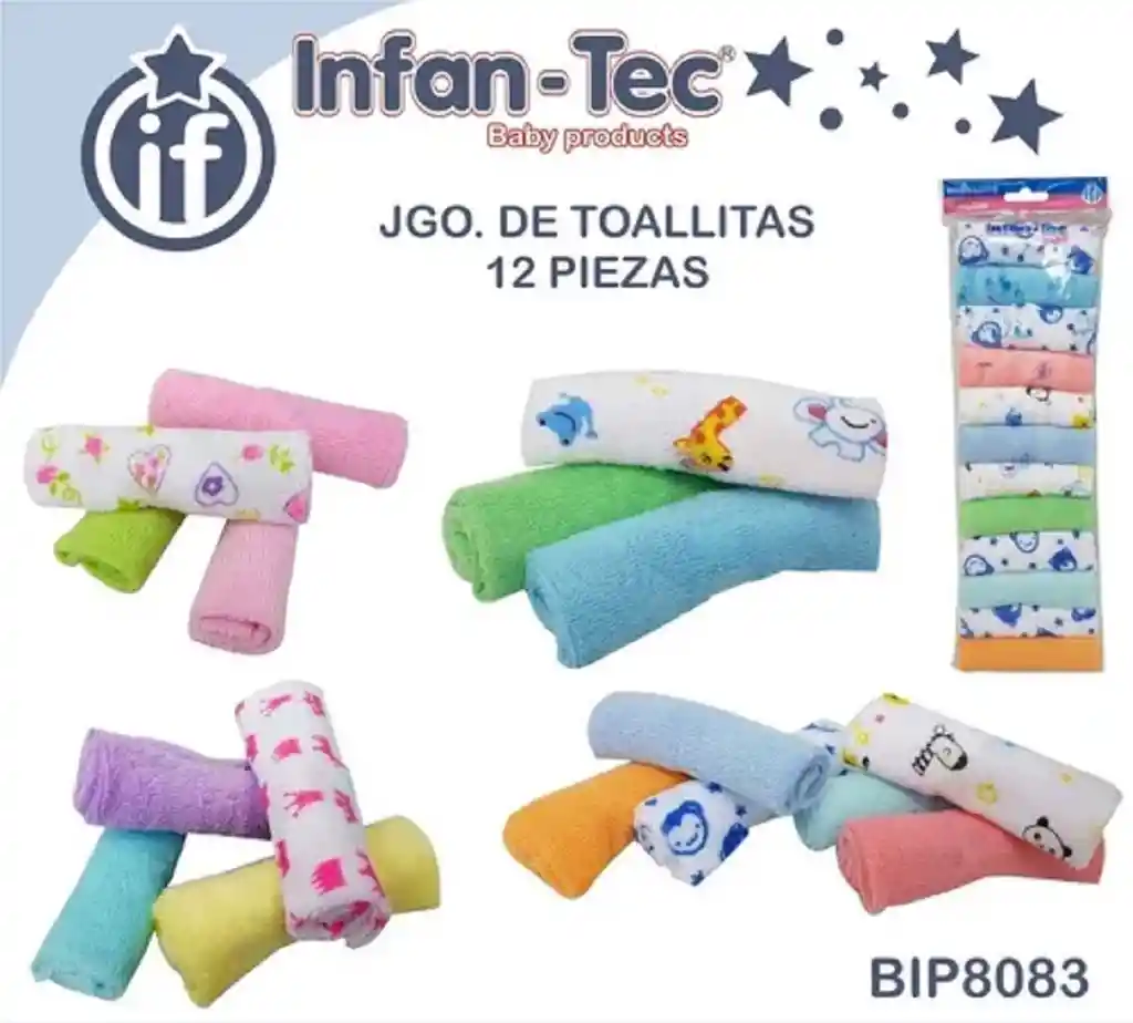 Aberos Bebe Tipo Babitas X 12 Toallitas Eructo Gases Oferta Niño Azul Bip 8083