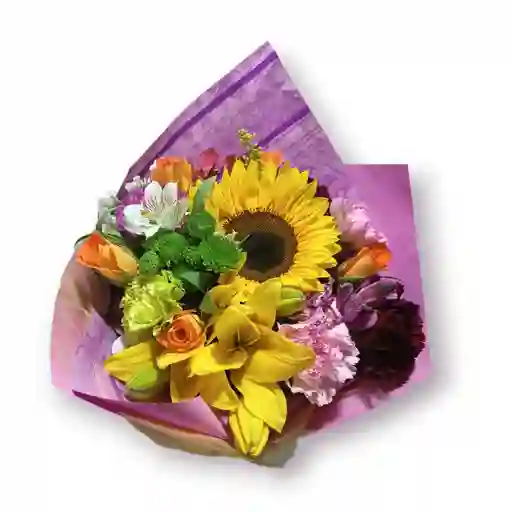 Bouquet De Flores Surtidas De Lirio Amarillo