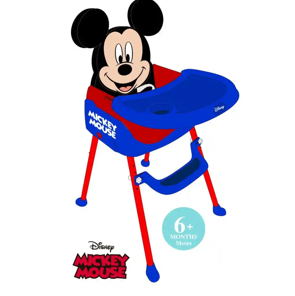 Silla Comedor Bebe 3 En 1 Doble Altura Portátil Mickey Mouse Disney