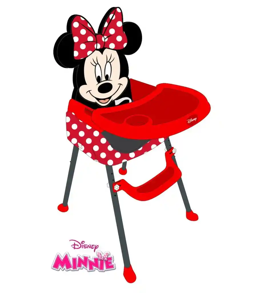 Silla Comedor Bebe 3 En 1 Doble Altura Portátil Minnie Mouse Rosado Disney