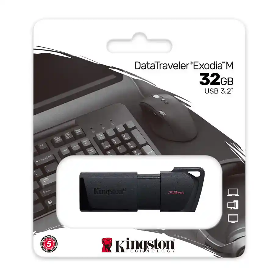 Kignston Usb 32gb 3.0 - Data Traveler Exodia M - Negra