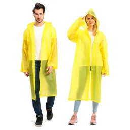 Carpa Capa Adulto Impermeable Lluvia Eva Botones Color Amarillo 150x70cm