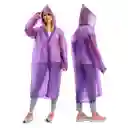 Capa Lluvia Adulto Botones Impermeable Eva Chaqueta Capota Morada 150x70cm