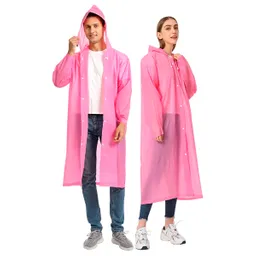 Carpa Capa Adulto Impermeable Lluvia Eva Botones Color Rosado 150x70cm
