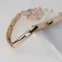 Pulsera Zircones Translucidos Tono Oro- Baño 18k