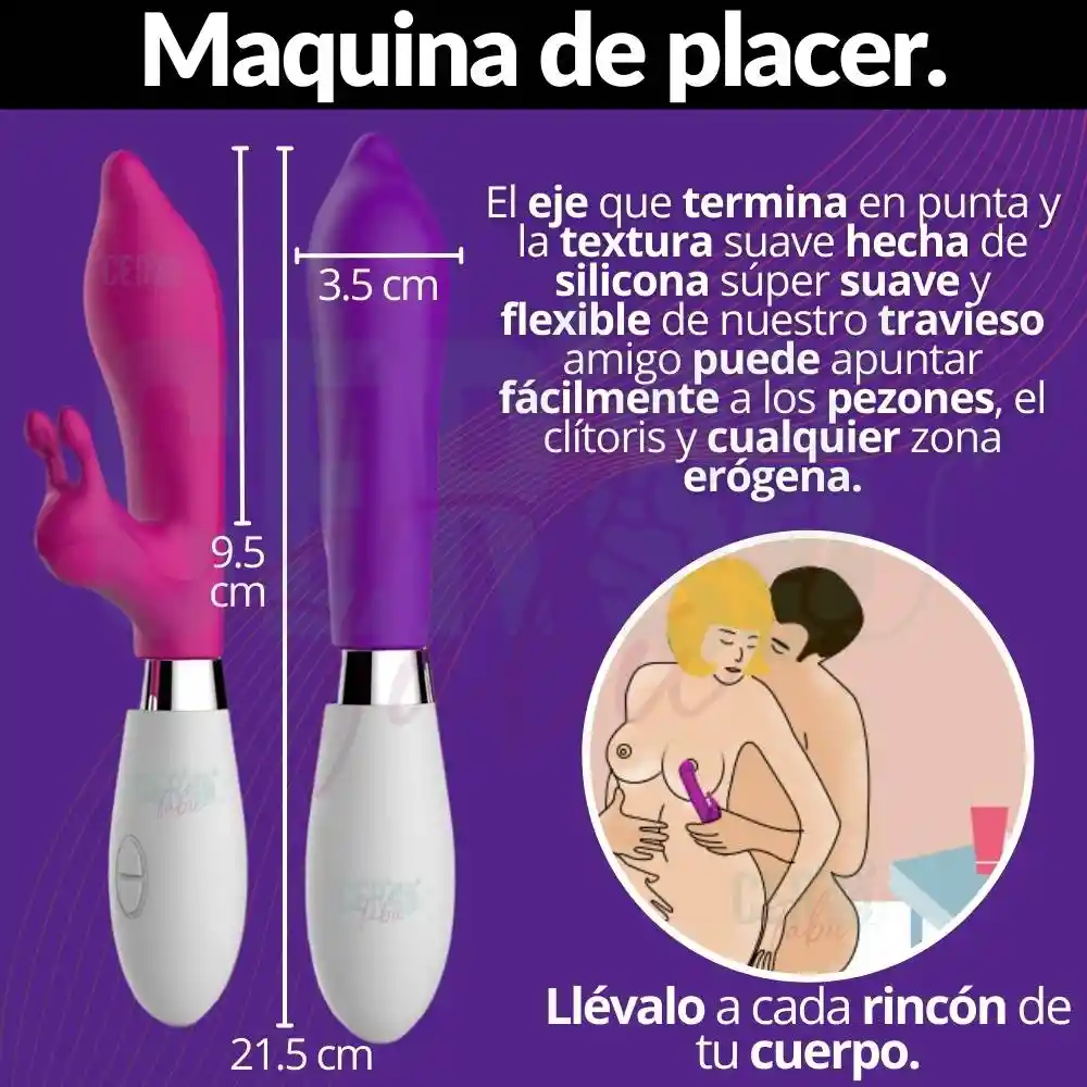 Vibrador Doble Estimulo Clítoris Y Punto G Consolador Drive