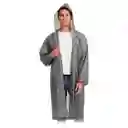 Capa Lluvia Adulto Botones Impermeable Eva Chaqueta Capota Gris 150x70cm