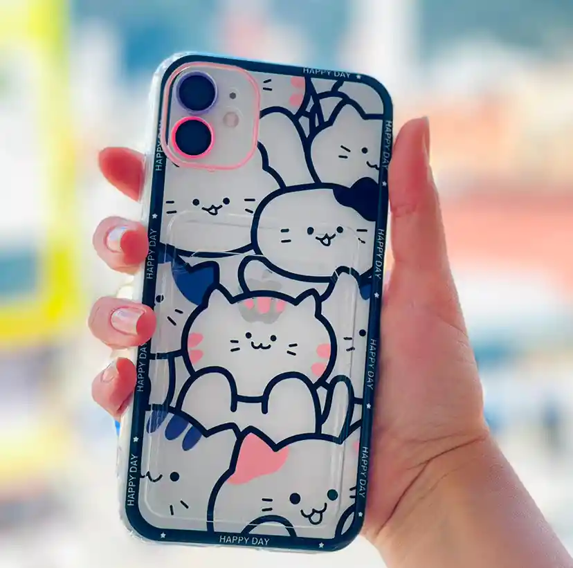 Case O Funda Gatos Tarjetero Iphone 11 Pro Max