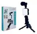 Kit De Video Portátil Con Micrófono Y Luz Led + Trípode