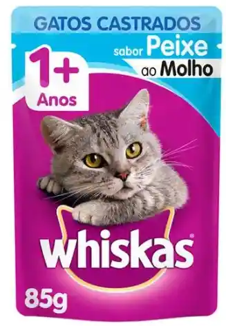 Whiskas Alimento Húmedo Para Gato Castrados Pescado - 85 Gr