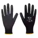 Guantes Negros Poliuretano X12 Pares Mecánico Seguridad Moto Talla 10