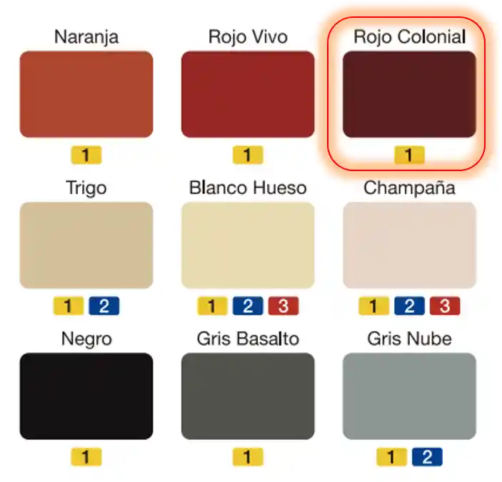 Vinilo Superlavable Rojo Colonial T1 Pintuland X 1/4