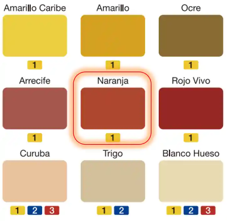 Vinilo Superlavable Naranja T1 Pintuland X 1/4