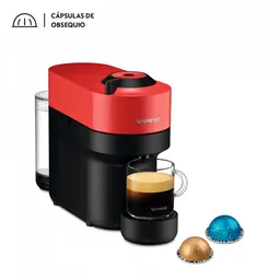 Maquina Cafe Nespresso Vertuo Pop Roja Compacta