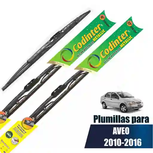 Par Plumillas Codinter Metallic Swb Chevrolet Aveo 16" | 22"