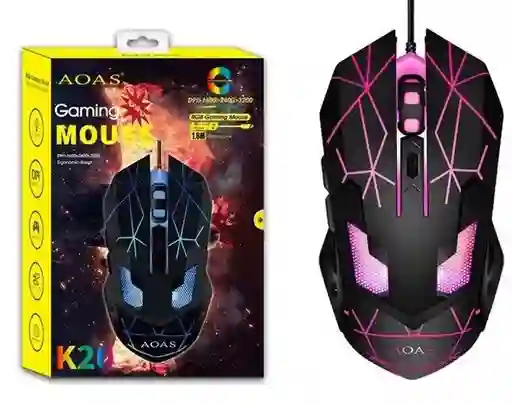 Mouse Gaming Usb Aoas K20 + 6 Botones